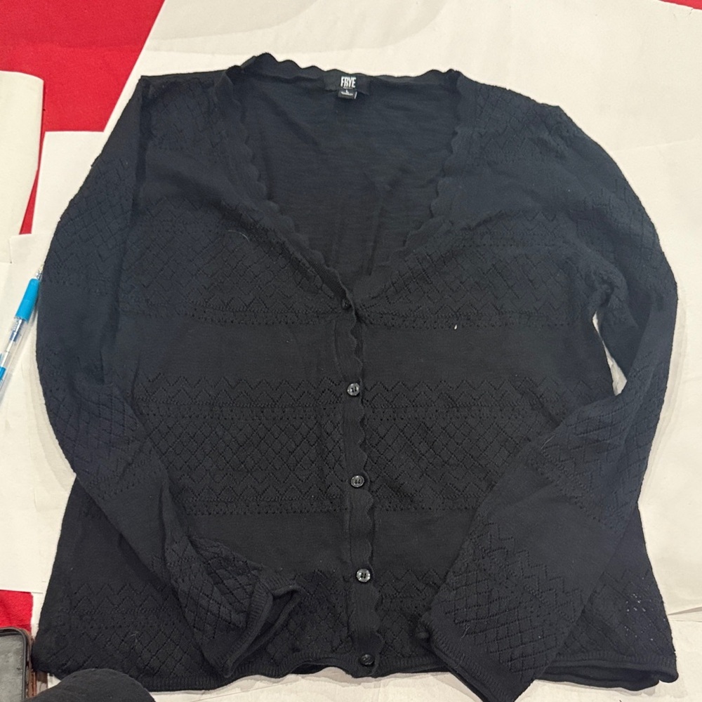 Frye Black Women's Cardigan Sweater